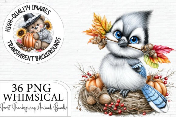 Forest Thanksgiving Animal Clipart