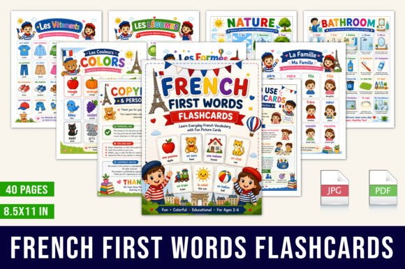 French First Words Flashcards
