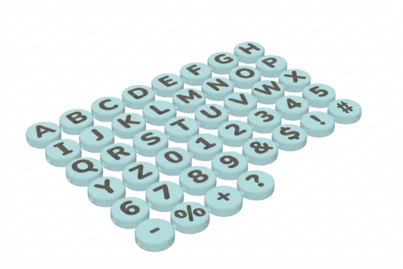 Giant Friendship Beads STL Bundle | Kandi Alphabet & Symbols for 3D Printing - Image 6