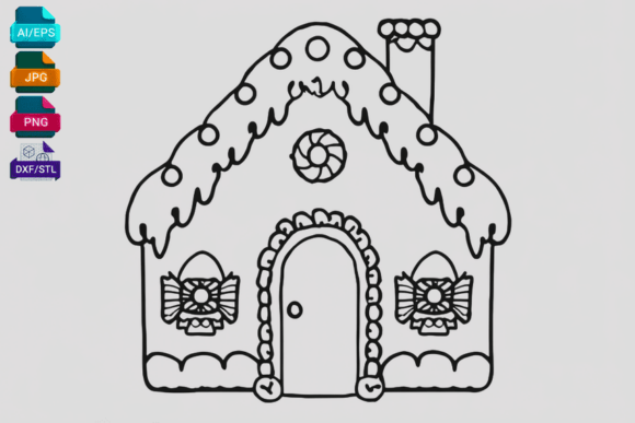 Gingerbread House Svg Christmas Cut Graphics
