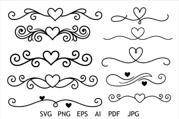 Heart Divider SVG Bundle