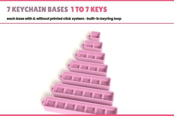 Kawaii Click Keychains | 3D Print 3MF Swappable Alphabet & Icons - Image 5