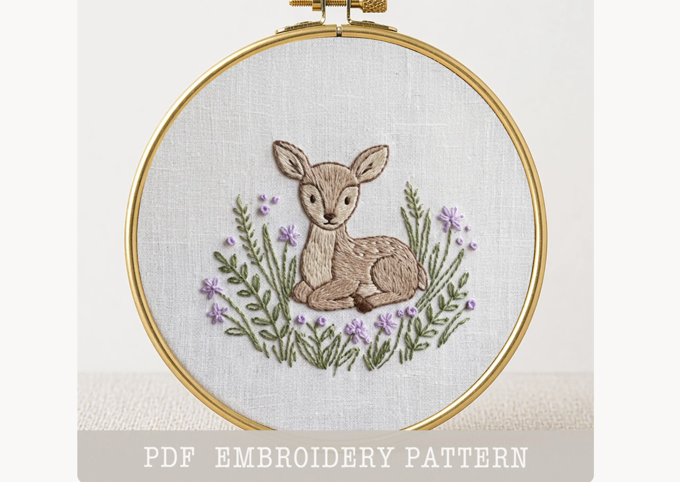 Little Woodland Deer Hand Embroidery