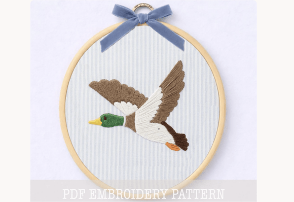 Mallard Duck Embroidery Pattern