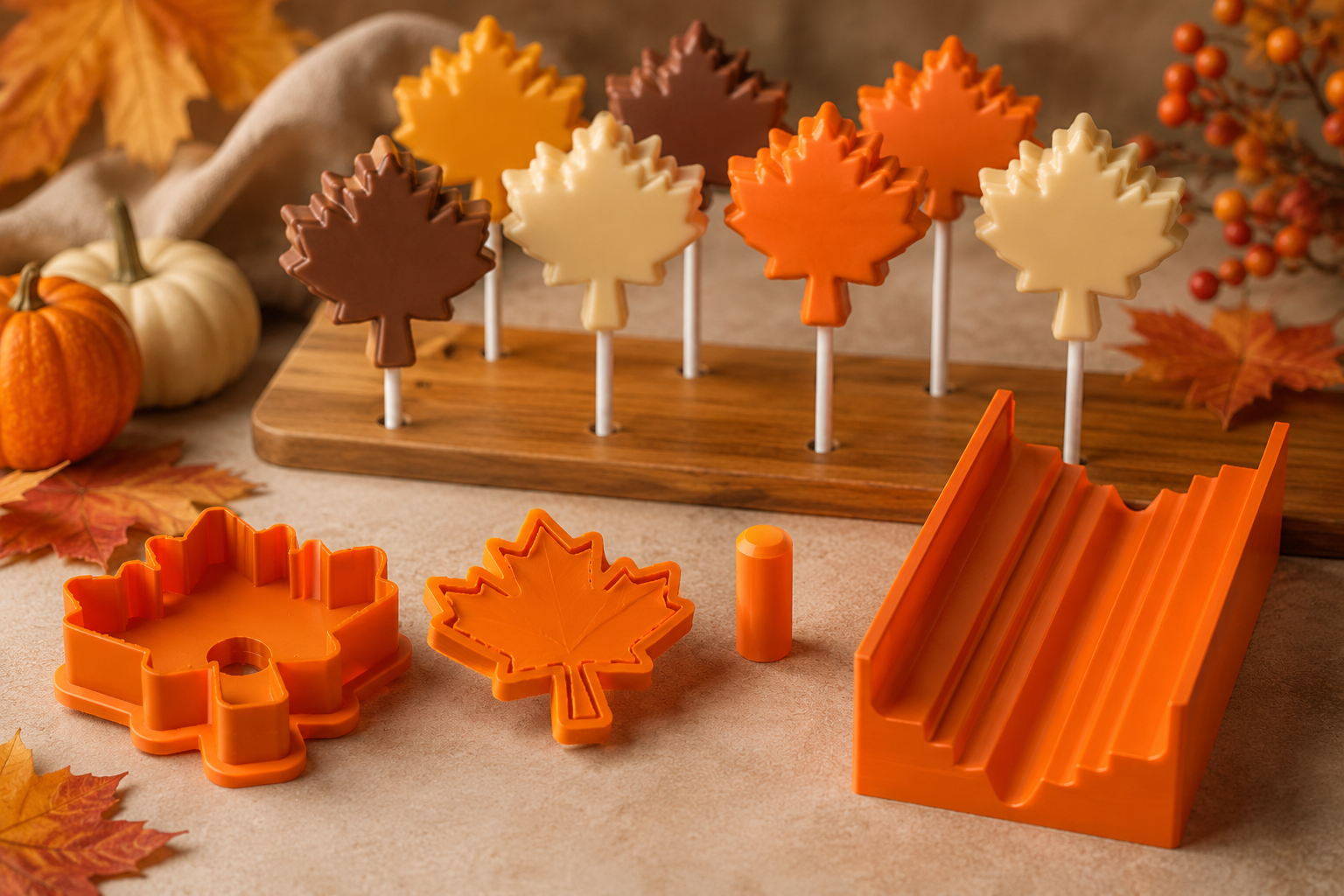 Maple Leaf Cake Pop Mold STL Files | Fall Harvest Treats - Image 7