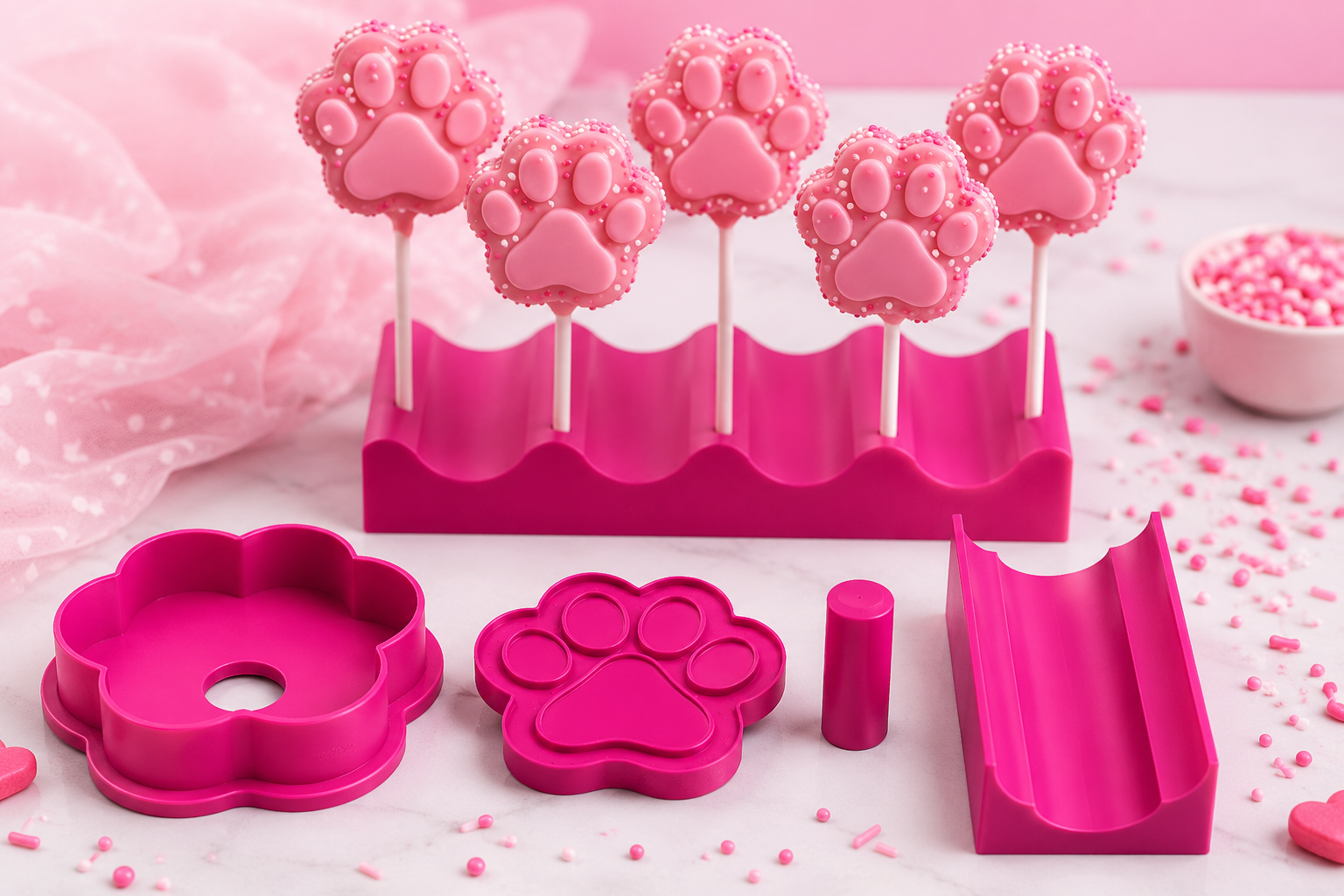 Paw Print Cake Pop Mold STL Files - 3D Printable Pet Treats - Image 6