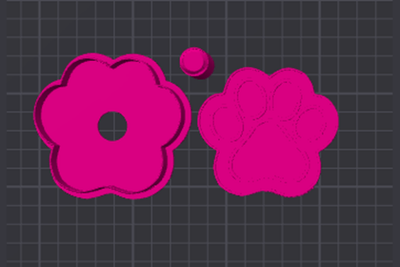 Paw Print Cake Pop Mold STL Files - 3D Printable Pet Treats - Image 2