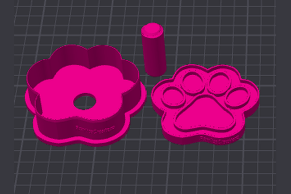 Paw Print Cake Pop Mold STL Files - 3D Printable Pet Treats - Image 3