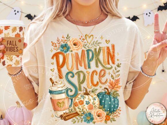 Pumpkin Spice PNG Fall Coffee PNG Design