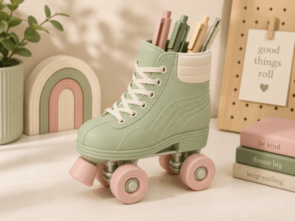 Retro Roller Skate Pen Holder STL | Vintage 3D Printable Desk Organizer - Image 4