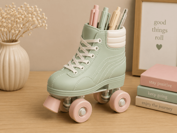 Retro Roller Skate Pen Holder STL | Vintage 3D Printable Desk Organizer - Image 5