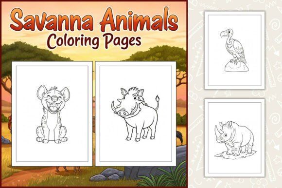 Savanna Animals Coloring Pages for Kids