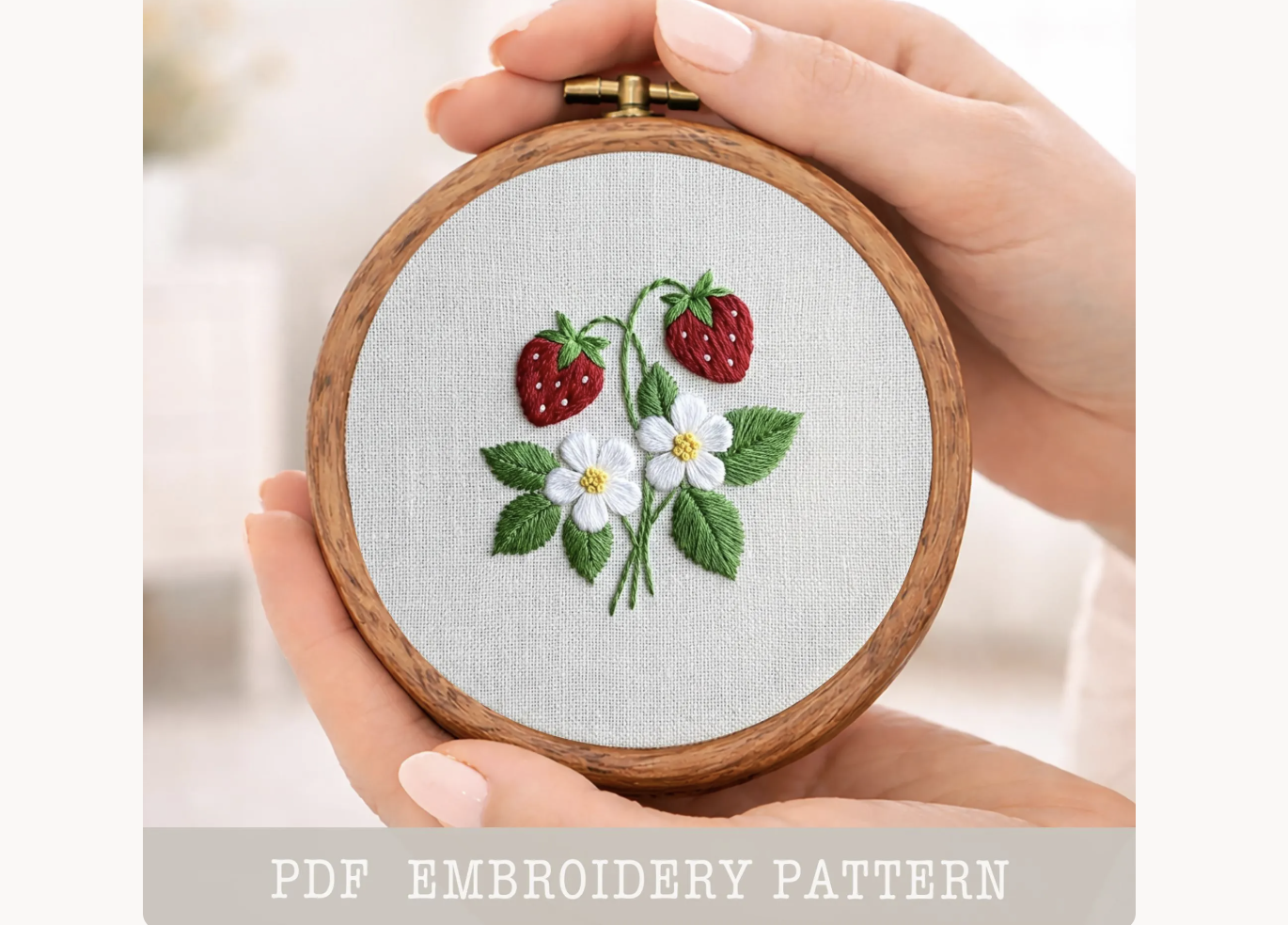 Strawberry Embroidery Pattern
