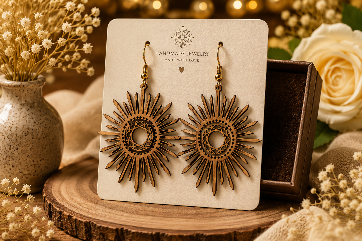 Sunburst Dangle Earrings