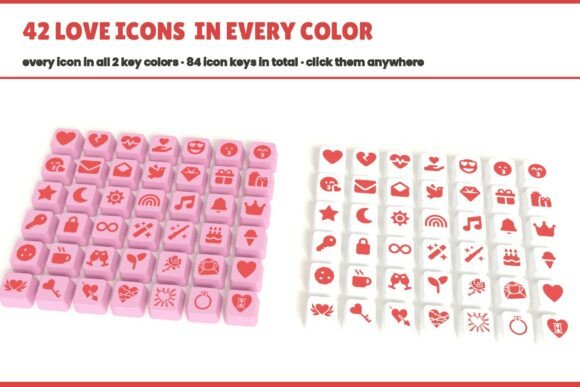 Valentine Click Keychains | Swappable 3D Print Love Note System - Image 3