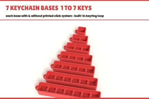 Valentine Click Keychains | Swappable 3D Print Love Note System - Image 4