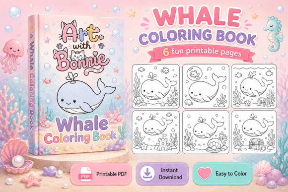 Whale Coloring Pages for Kids Printable