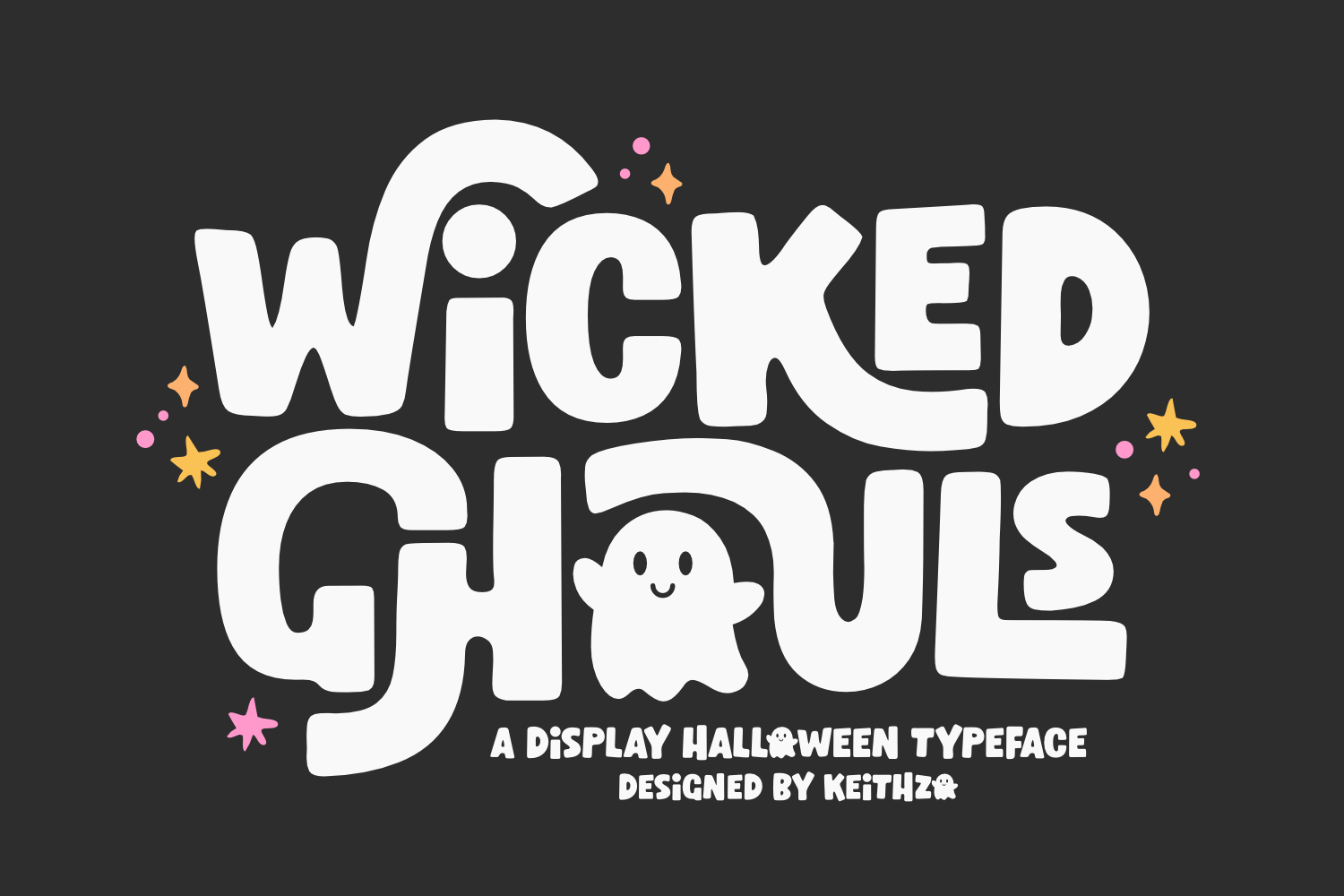 Wicked Ghouls preview: chunky bubbly kid-friendly display font
