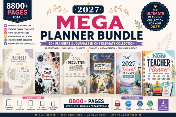 2027 Mega Planner Bundle