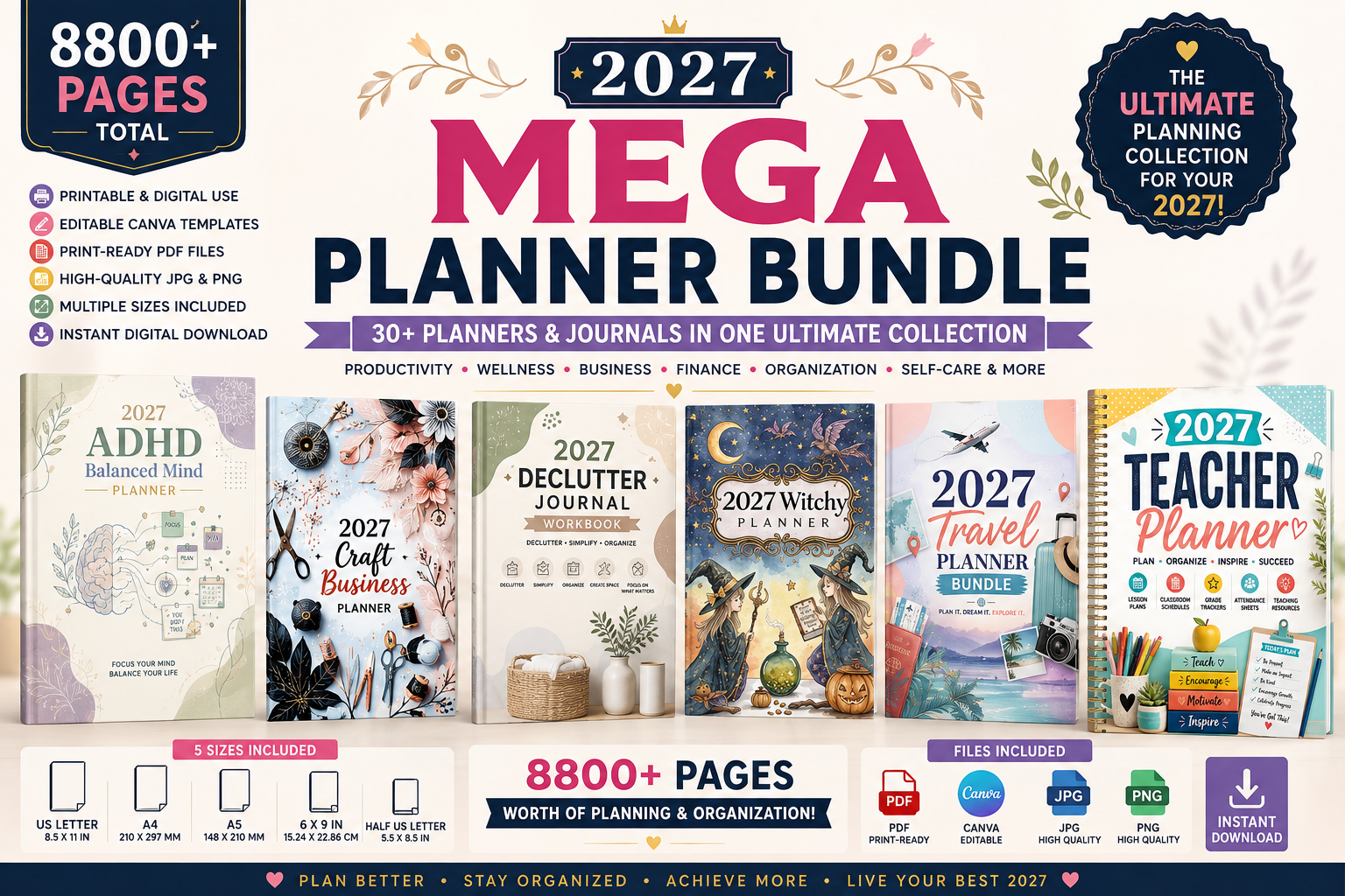 2027 Mega Planner Bundle