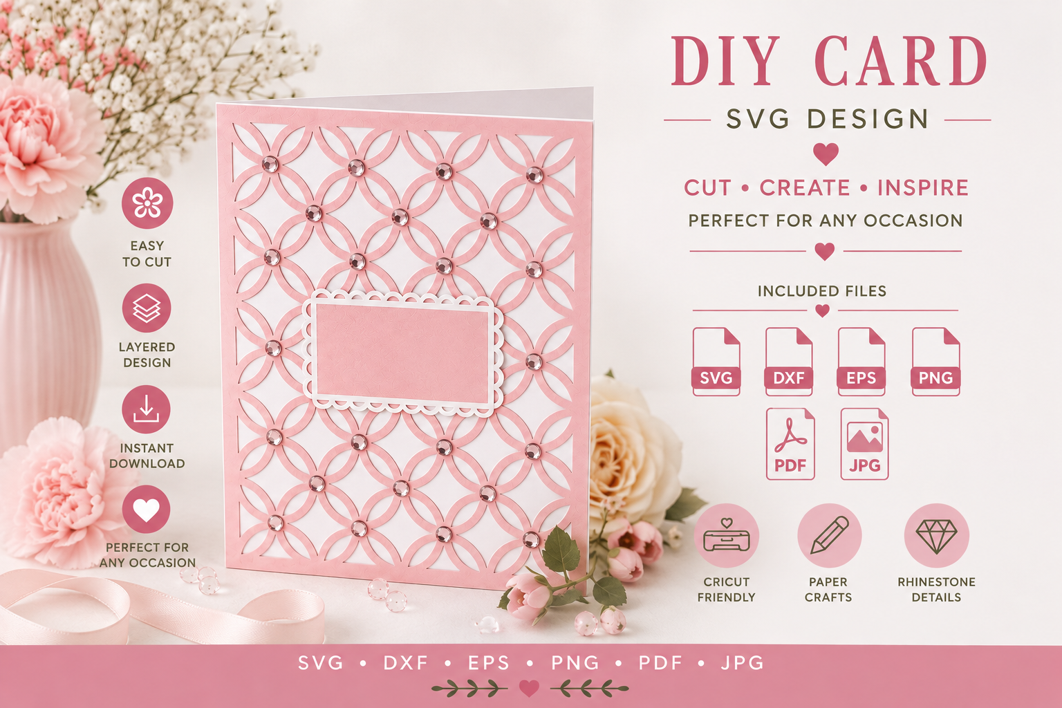 A2 Greeting Card Template | Cricut SVG |