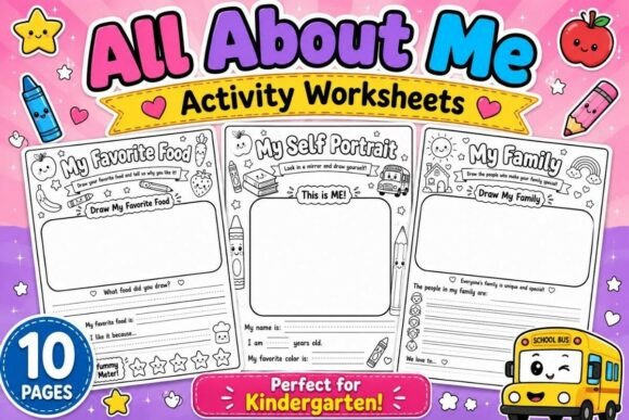 All About Me Worksheets Back to School