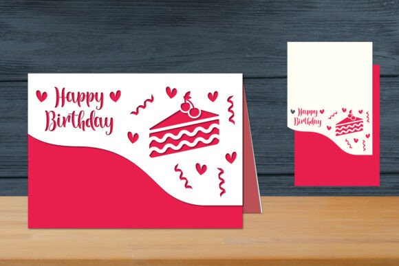 Birthday Card Folded, Happy Birthday Svg