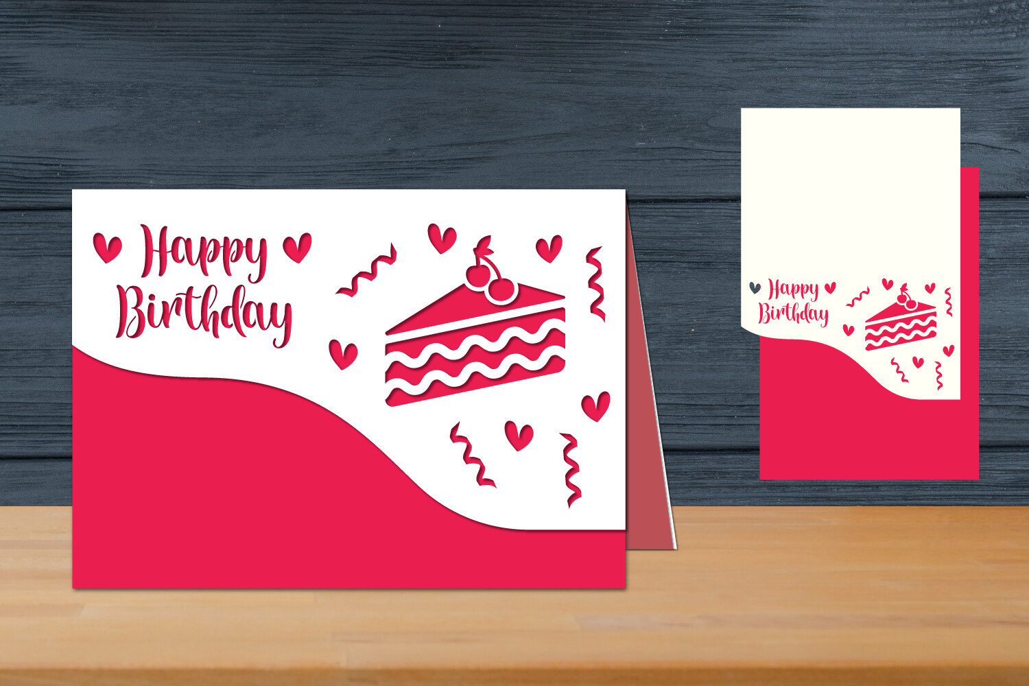 Birthday Card Folded, Happy Birthday Svg