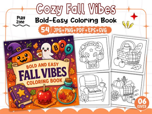 Bold and Easy Fall Vibes Coloring Pages