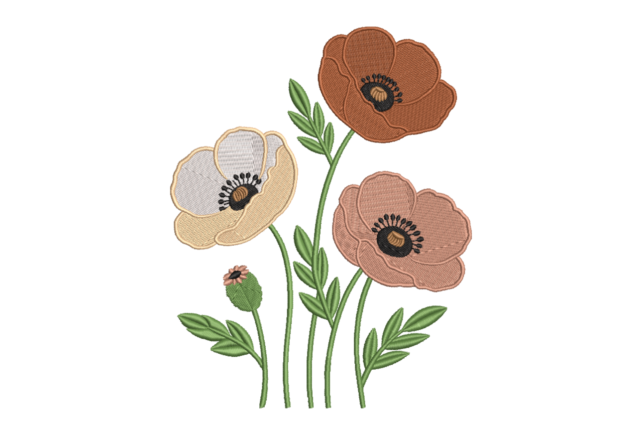 Brown Pink Flowers