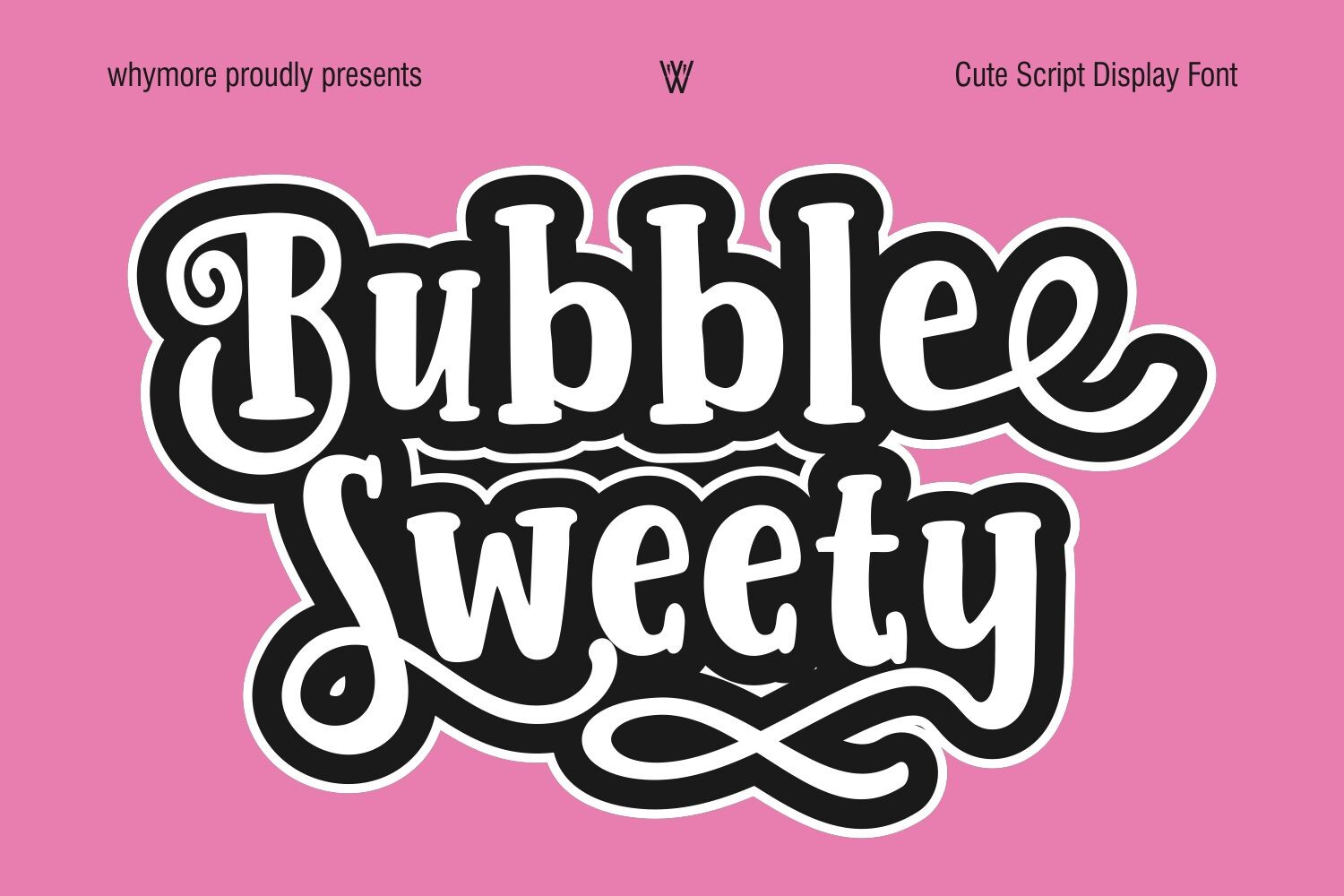 Bubble Sweety preview, sweet handwritten bubble script