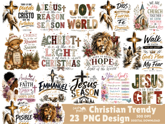 Christian Christmas PNG Bundle, Jesus