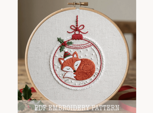 Christmas Bauble Embroidery Pattern
