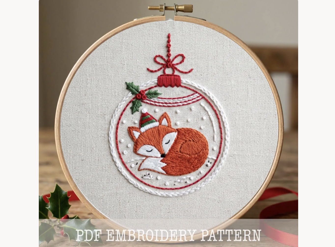 Christmas Bauble Embroidery Pattern