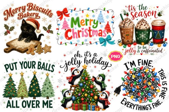 Christmas PNG Bundle, Funny Christmas