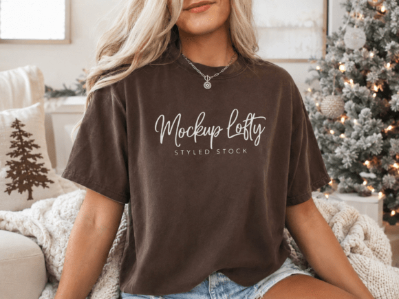 Comfort Colors C1717 Christmas Mockup 34 Graphic Product Mockups By Mockup Lofty