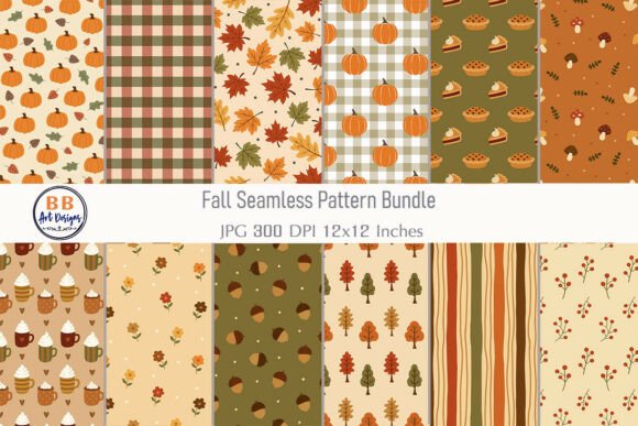 Cozy Fall Pattern Seamless Autumn Paper