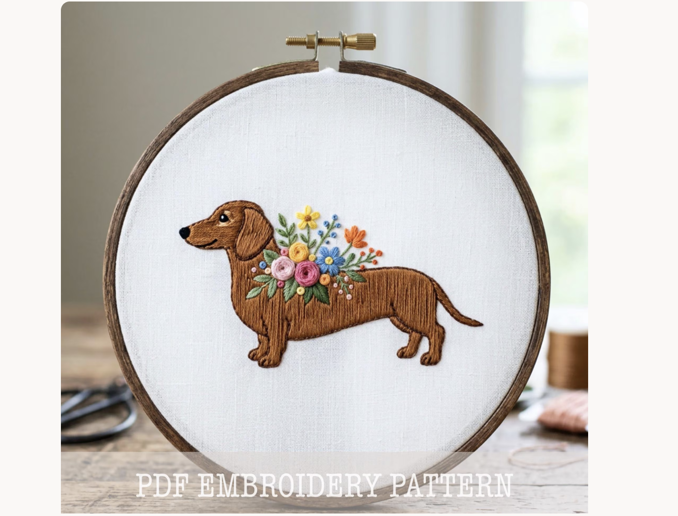 Dachshund Embroidery Pattern