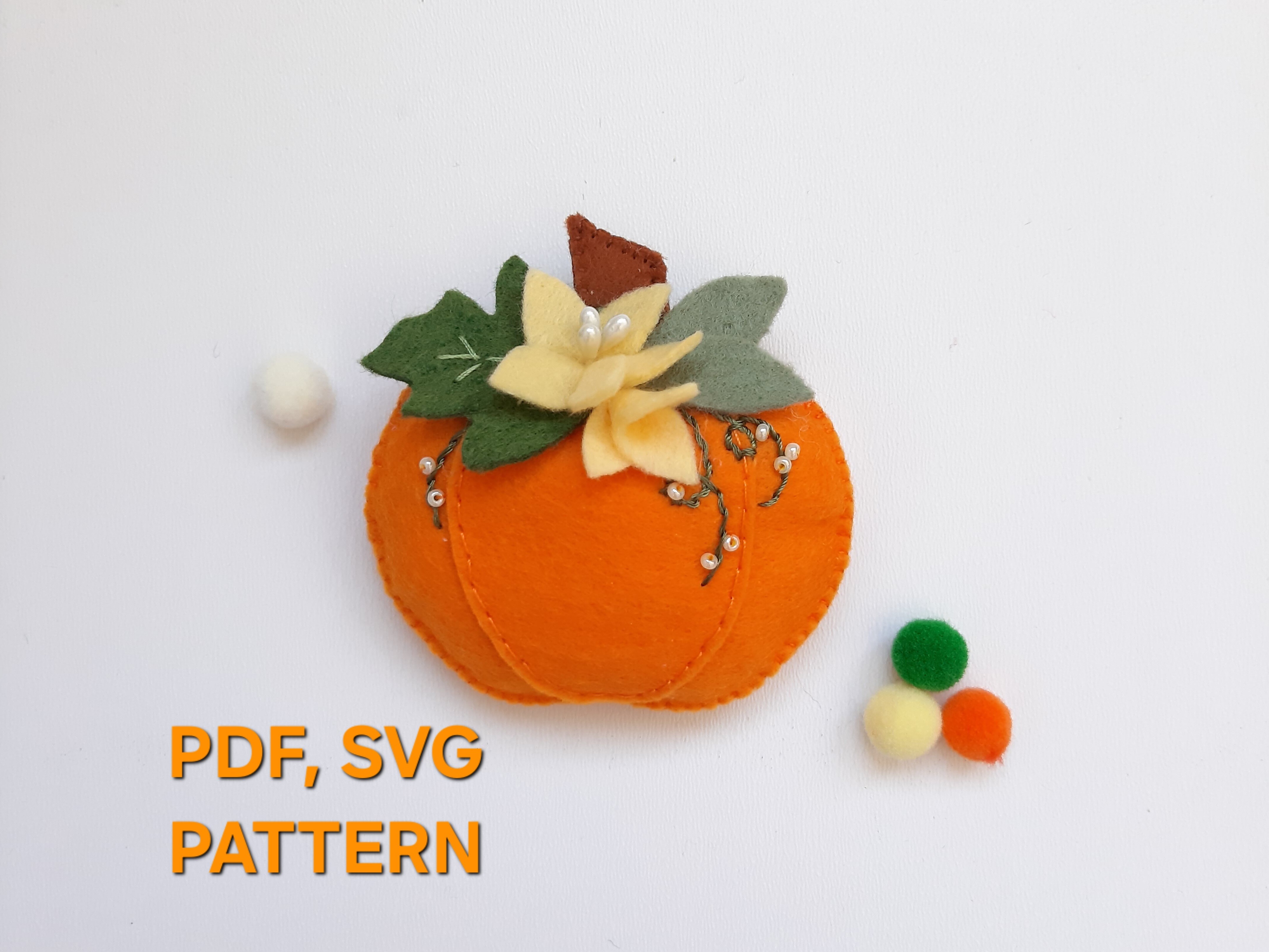 Felt Pumpkin Pattern, DIY Fall Decor