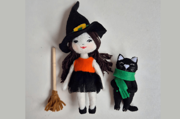 Felt Witch Doll PDF Halloween