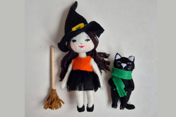 Felt Witch Doll PDF Halloween