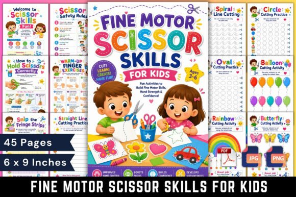 Fine Motor Scissor Skills for Kids