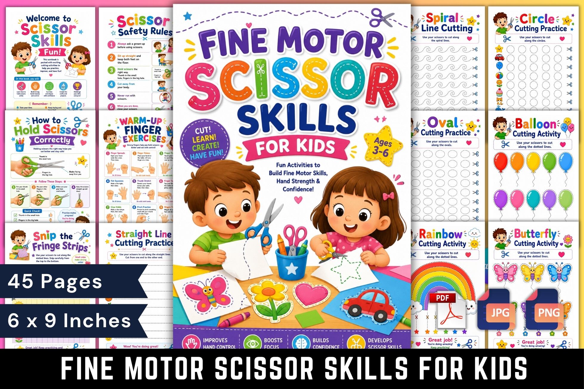 Fine Motor Scissor Skills for Kids