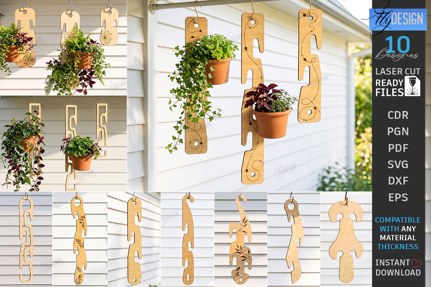 Flower Pot Hanger Laser Cut Bundle