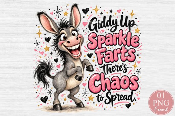 Funny Donkey PNG – Sparkle Farts