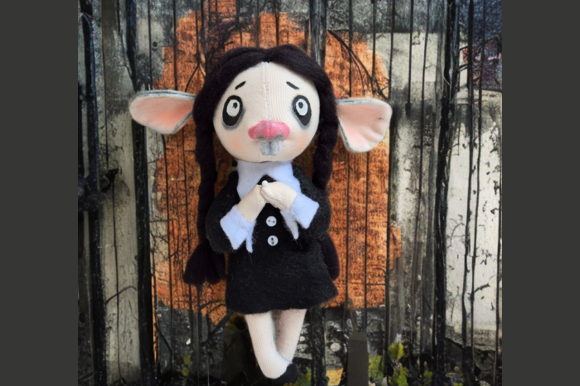 Gothic Mouse PDF 6" Sewing Pattern