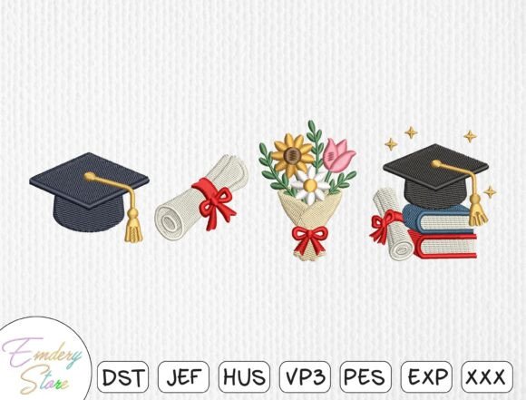 Graduation Embroidery Design