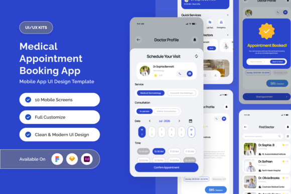 HealthIQ Doctor Booking UI Kit