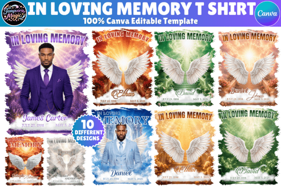 In Loving Memory T-Shirt Canva Editable