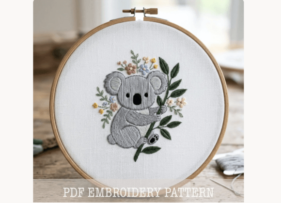 Koala Embroidery Pattern: